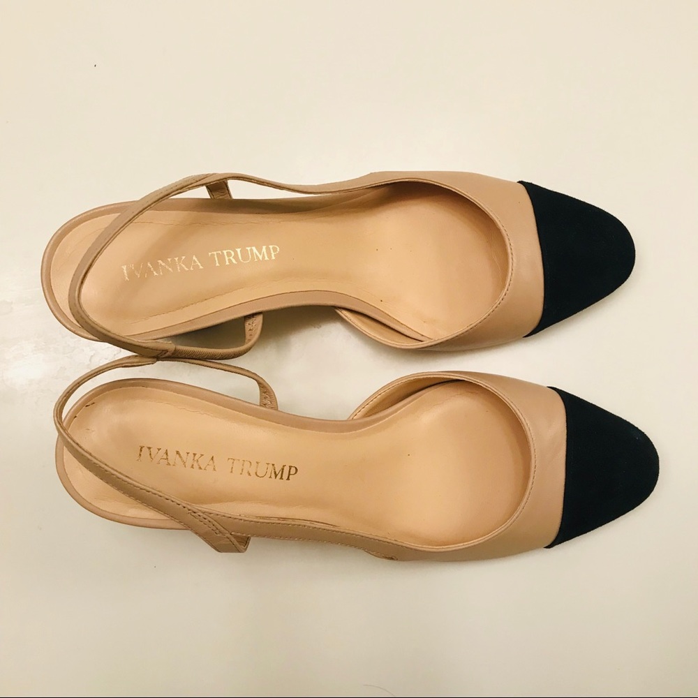 Ivanka Trump Liah Two Tone Slingback Block Heels
